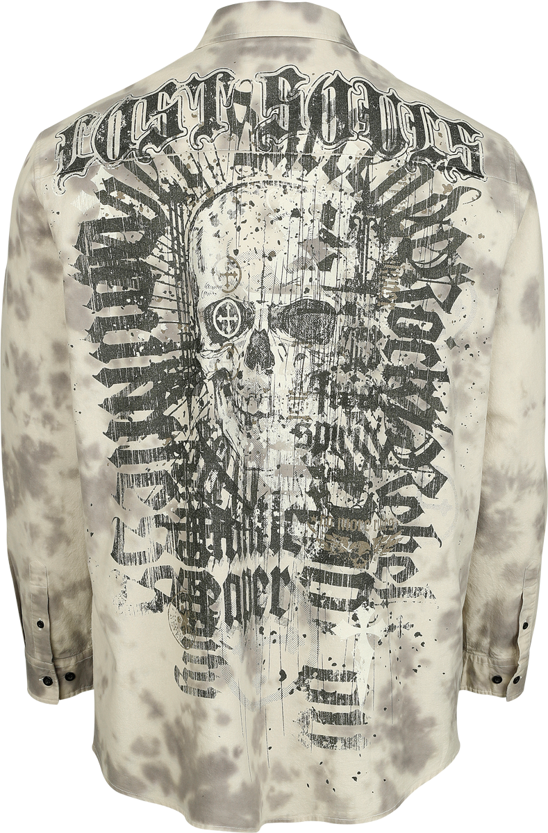Chemise manches longues  de Rock Rebel by EMP - Skulls & Details - M à XXL - pour Homme - sable - Rock Rebel by EMP - View 2