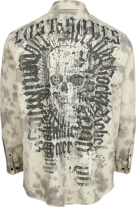 Chemise manches longues  de Rock Rebel by EMP - Skulls & Details - M à XXL - pour Homme - sable - Rock Rebel by EMP - View 2