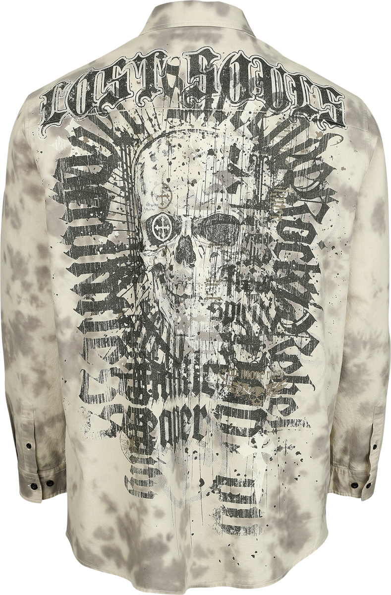 Chemise manches longues  de Rock Rebel by EMP - Skulls & Details - M à XXL - pour Homme - sable - Rock Rebel by EMP - View 2