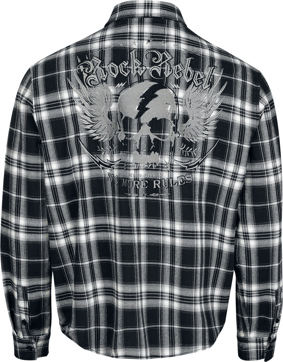 Chemise manches longues  de Rock Rebel by EMP - Skulls & Details - M à XXL - pour Homme - noir/gris - Rock Rebel by EMP - View 2