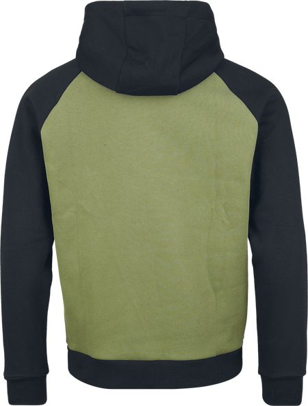 Sweat-shirt à capuche  de RED by EMP - Sweat Noir & Vert Olive - M à XXL - pour Homme - noir/olive - RED by EMP - View 2