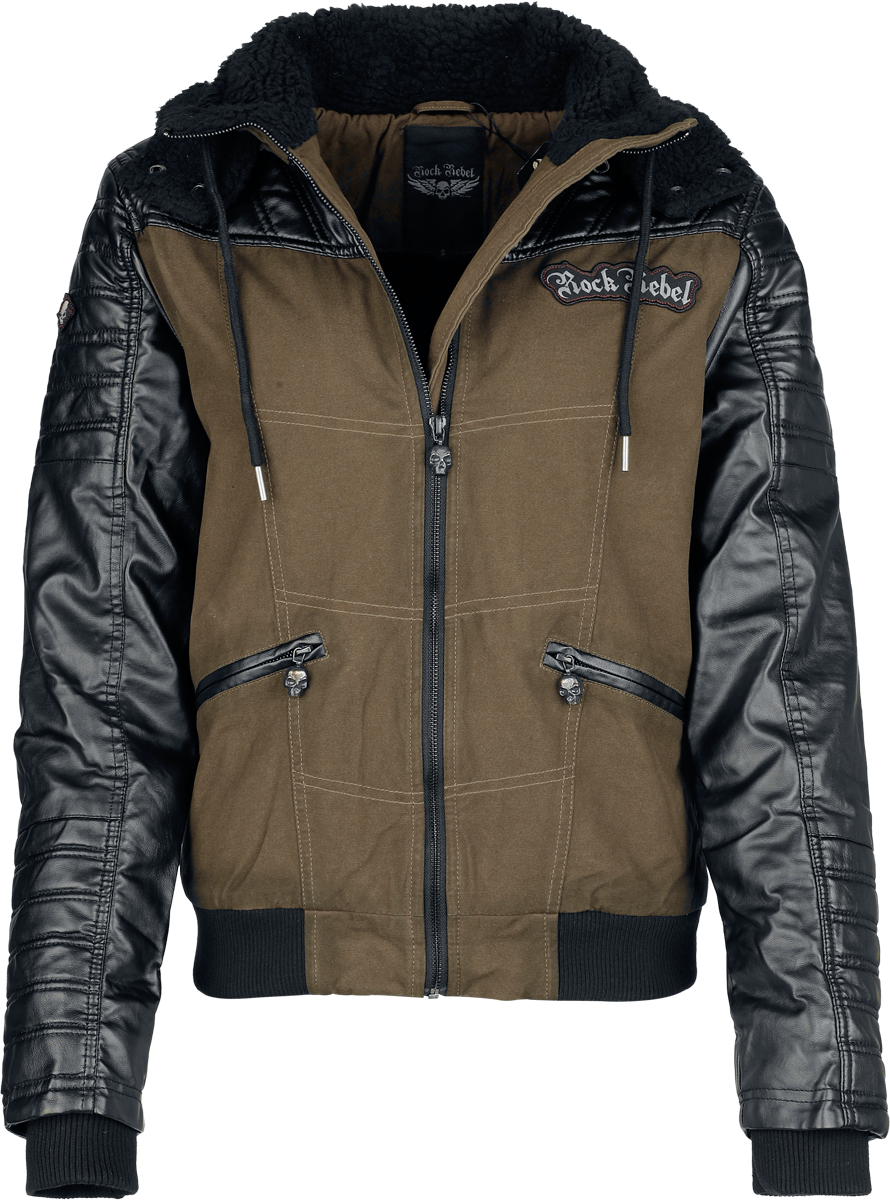 Veste mi-saison  de Rock Rebel by EMP - Relax - S à XXL - pour Femme - noir/olive - Rock Rebel by EMP - View 2