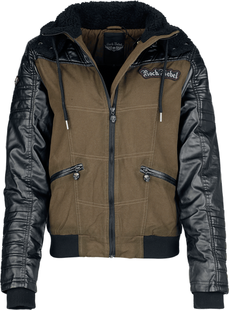 Veste mi-saison  de Rock Rebel by EMP - Relax - S à XXL - pour Femme - noir/olive - Rock Rebel by EMP - View 2