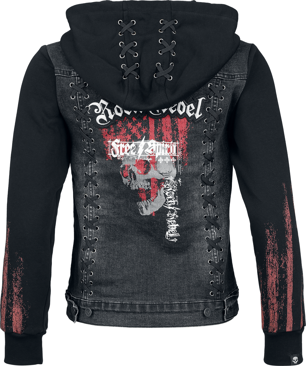 Sweat-shirt zippé à capuche  de Rock Rebel by EMP - Skulls & Details - S à XXL - pour Femme - noir - Rock Rebel by EMP - View 2