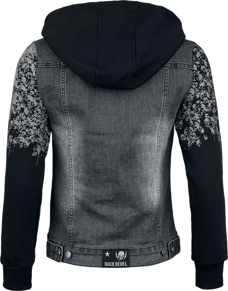 Sweat-shirt zippé à capuche  de Rock Rebel by EMP - Skulls & Details - S à XXL - pour Femme - noir - Rock Rebel by EMP - View 2