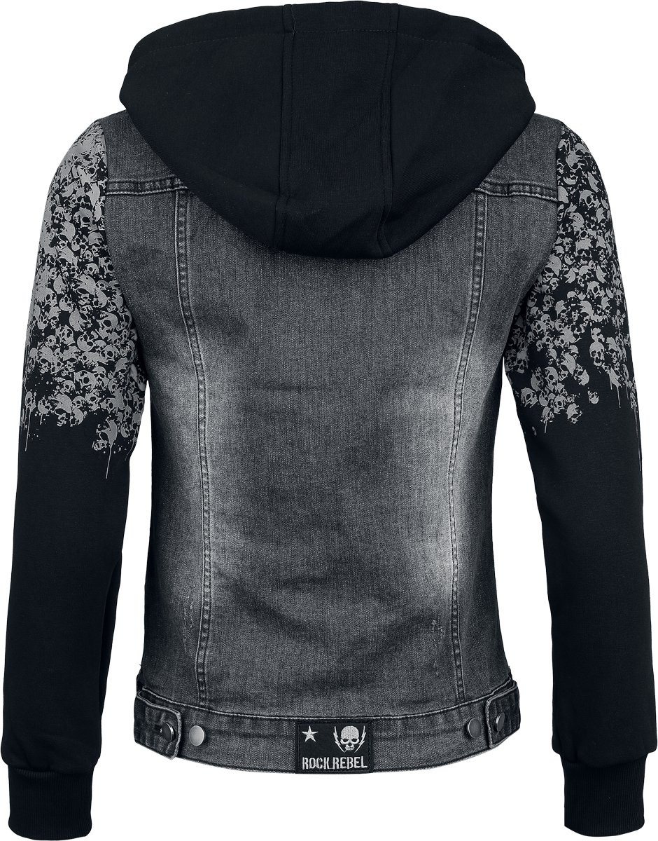 Sweat-shirt zippé à capuche  de Rock Rebel by EMP - Skulls & Details - S à XXL - pour Femme - noir - Rock Rebel by EMP - View 2