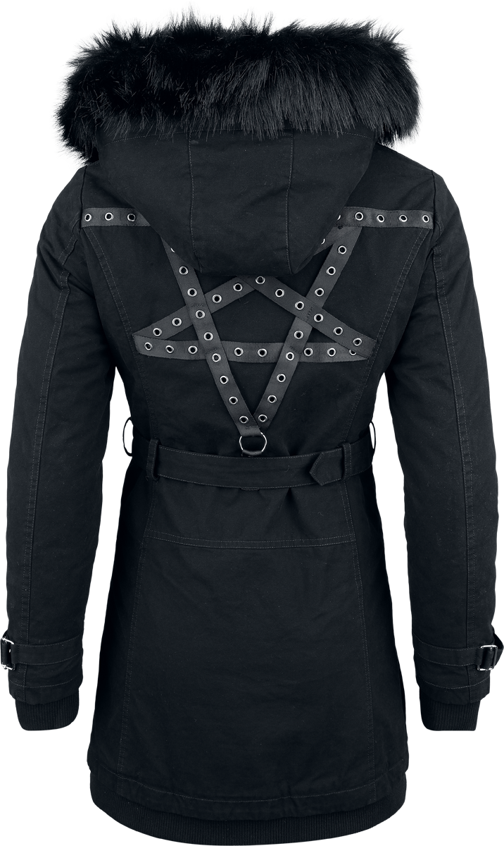 Manteau d'hiver Gothic de Gothicana by EMP - The Witching Hour - S à XXL - pour Femme - noir - Gothicana by EMP - View 2