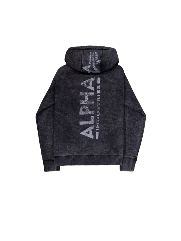Sweat-shirt à capuche  de Alpha Industries - Back Print Hoodie Vintage - S à M - pour Homme - noir - alpha industries - View 2