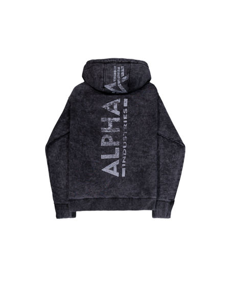 Sweat-shirt à capuche  de Alpha Industries - Back Print Hoodie Vintage - S à M - pour Homme - noir - alpha industries - View 2