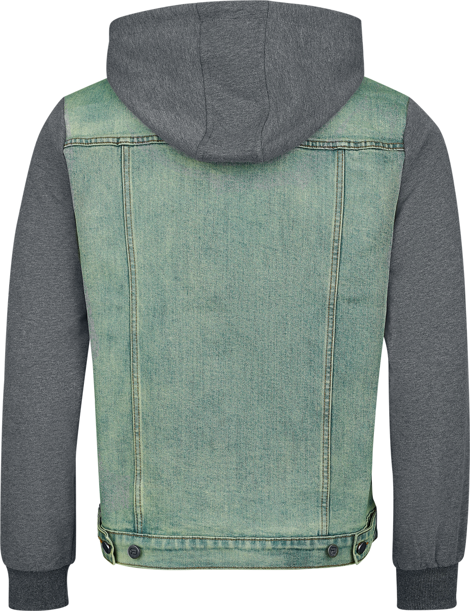 Veste en Jean  de RED by EMP - Veste En Jean Avec Manches & Capuche En Sweat - M à XXL - pour Homme - bleu/gris - RED by EMP - View 2