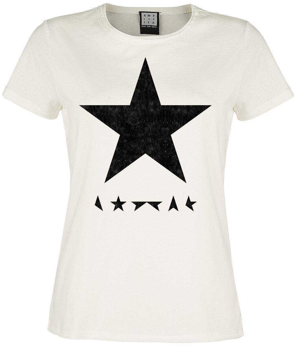 T-Shirt Manches courtes  de David Bowie - Amplified Collection - Black Star - M à XL - pour Femme - blanc cassé - David Bowie