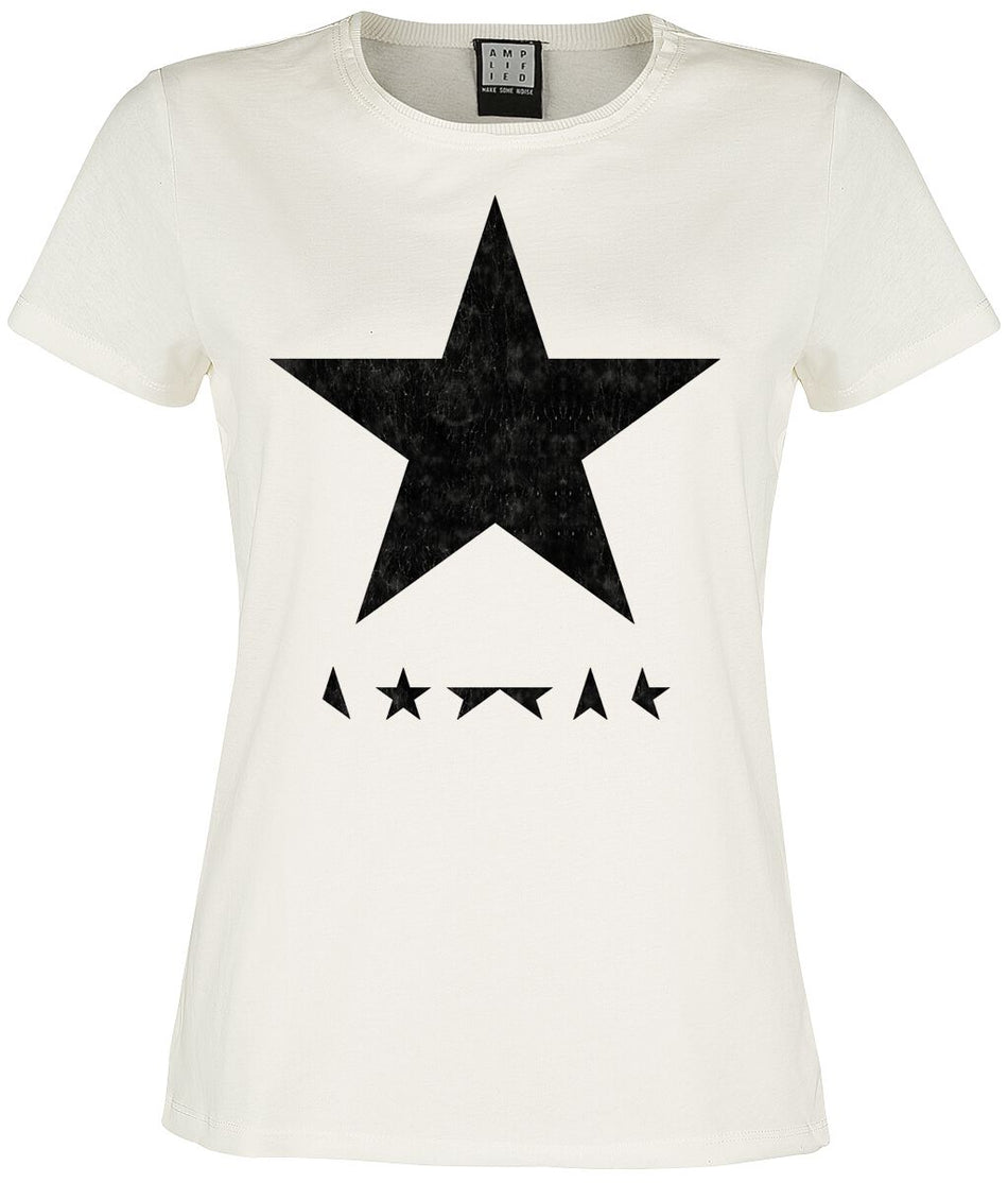 T-Shirt Manches courtes  de David Bowie - Amplified Collection - Black Star - M à XL - pour Femme - blanc cassé - David Bowie