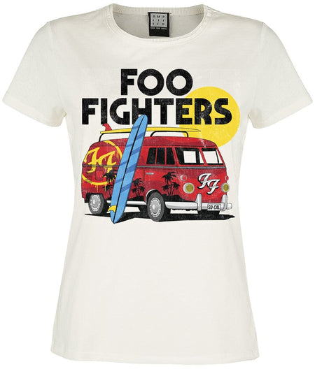 T-Shirt Manches courtes  de Foo Fighters - Amplified Collection - Van - S à XL - pour Femme - blanc cassé - Foo Fighters