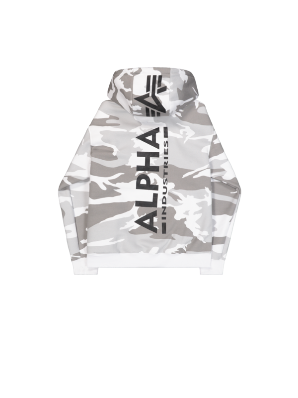 Sweat-shirt à capuche  de Alpha Industries - Back Print Hoodie Vintage - S à XXL - pour Homme - blanc - alpha industries - View 2