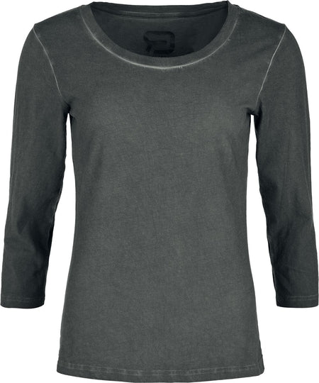 T-shirt manches longues  de RED by EMP - Haut manches longues 2-en-1 - S à XXL - pour Femme - gris - RED by EMP