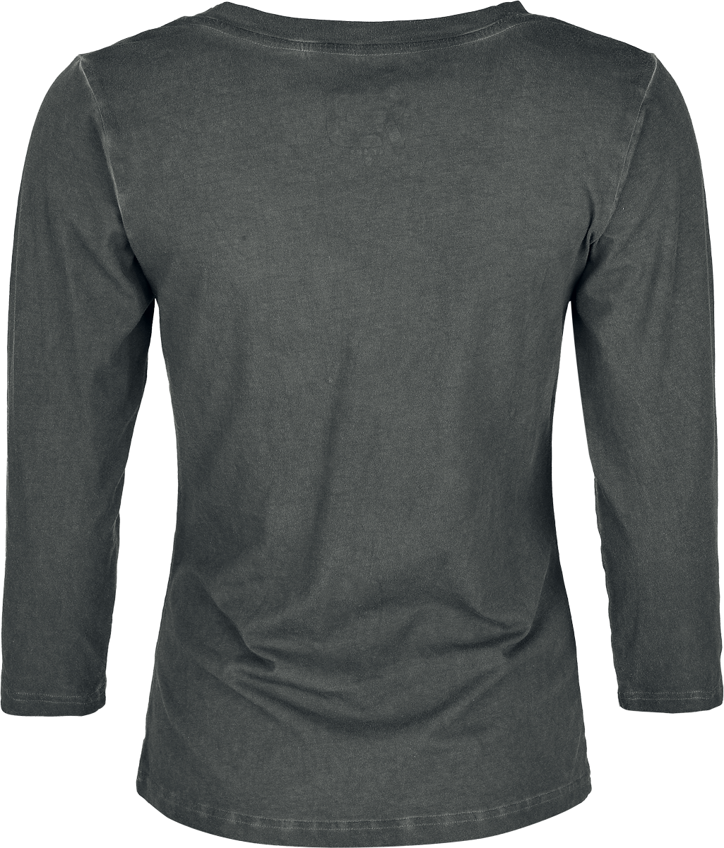 T-shirt manches longues  de RED by EMP - Haut manches longues 2-en-1 - S à XXL - pour Femme - gris - RED by EMP - View 2