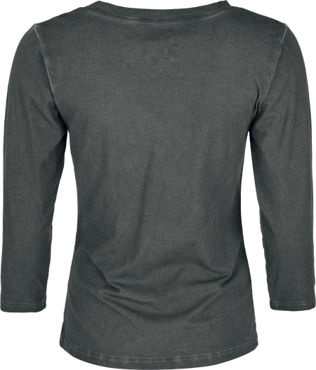 T-shirt manches longues  de RED by EMP - Haut manches longues 2-en-1 - S à XXL - pour Femme - gris - RED by EMP - View 2