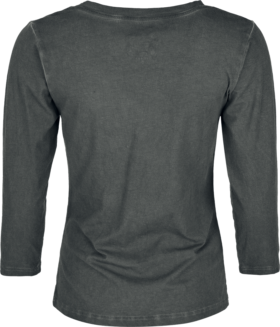 T-shirt manches longues  de RED by EMP - Haut manches longues 2-en-1 - S à XXL - pour Femme - gris - RED by EMP - View 2