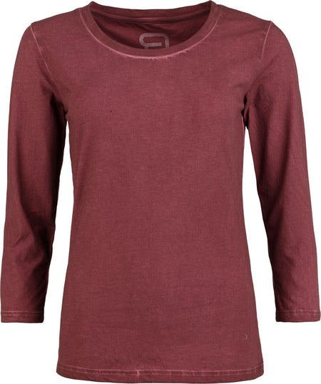 T-shirt manches longues  de RED by EMP - Haut Manches Longues Délavé - S à XXL - pour Femme - bordeaux - RED by EMP