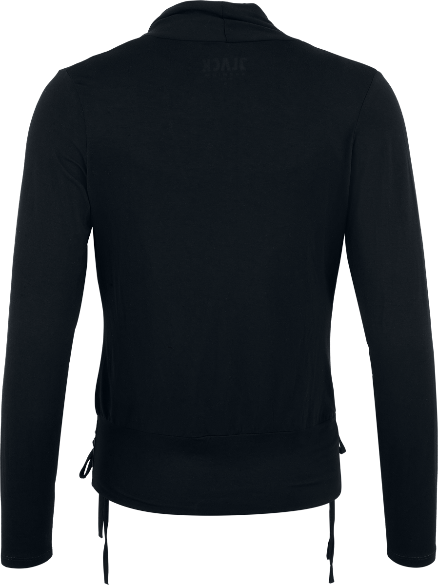 T-shirt manches longues  de Black Premium by EMP - Haut Manches Longues Ribbon - S à XXL - pour Femme - noir - Black Premium by EMP - View 2
