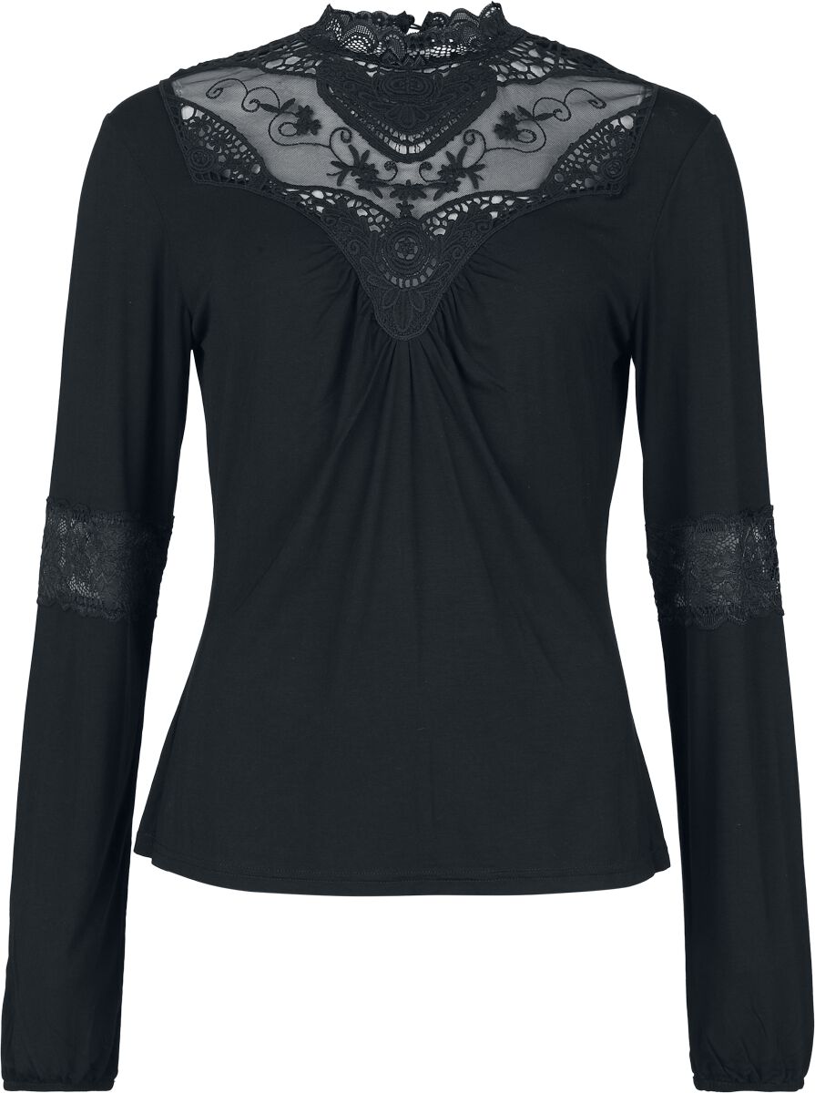 T-shirt manches longues  de Gothicana by EMP - Mystical Woods - S à XL - pour Femme - noir - Gothicana by EMP