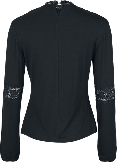 T-shirt manches longues  de Gothicana by EMP - Mystical Woods - S à XL - pour Femme - noir - Gothicana by EMP - View 2