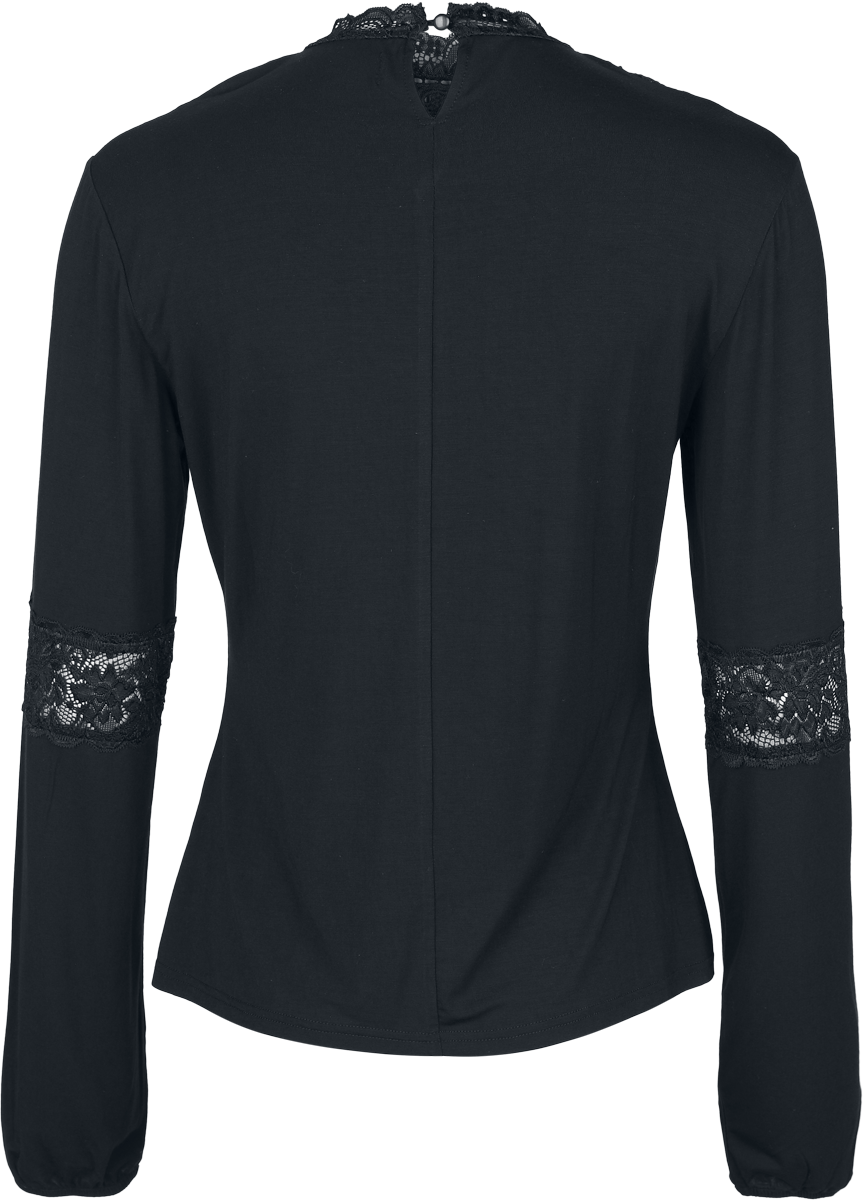 T-shirt manches longues  de Gothicana by EMP - Mystical Woods - S à XL - pour Femme - noir - Gothicana by EMP - View 2