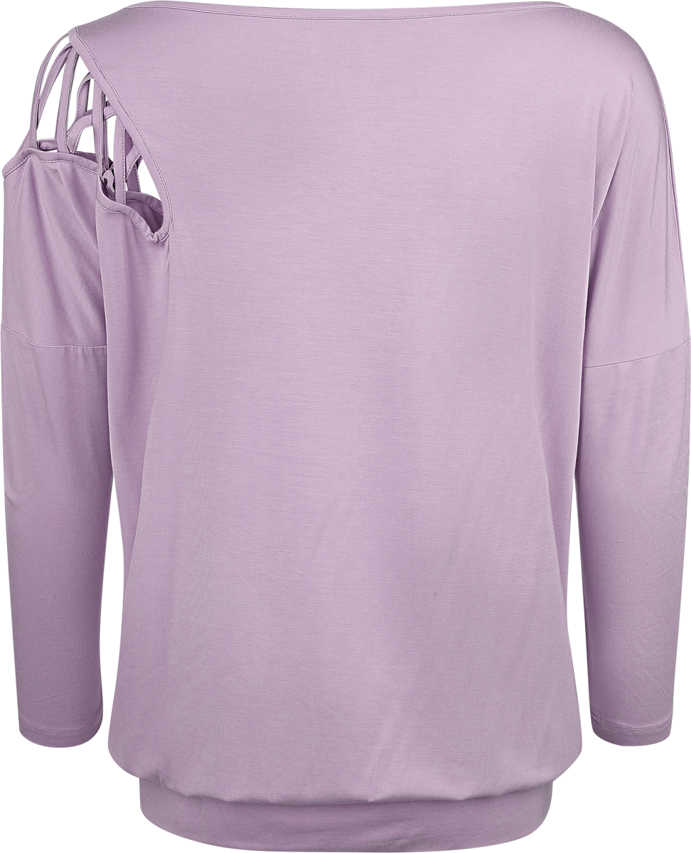 T-shirt manches longues  de Full Volume by EMP - Modern Art Heart - S à XXL - pour Femme - lilas - Full Volume by EMP - View 2