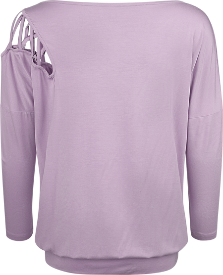 T-shirt manches longues  de Full Volume by EMP - Modern Art Heart - S à XXL - pour Femme - lilas - Full Volume by EMP - View 2
