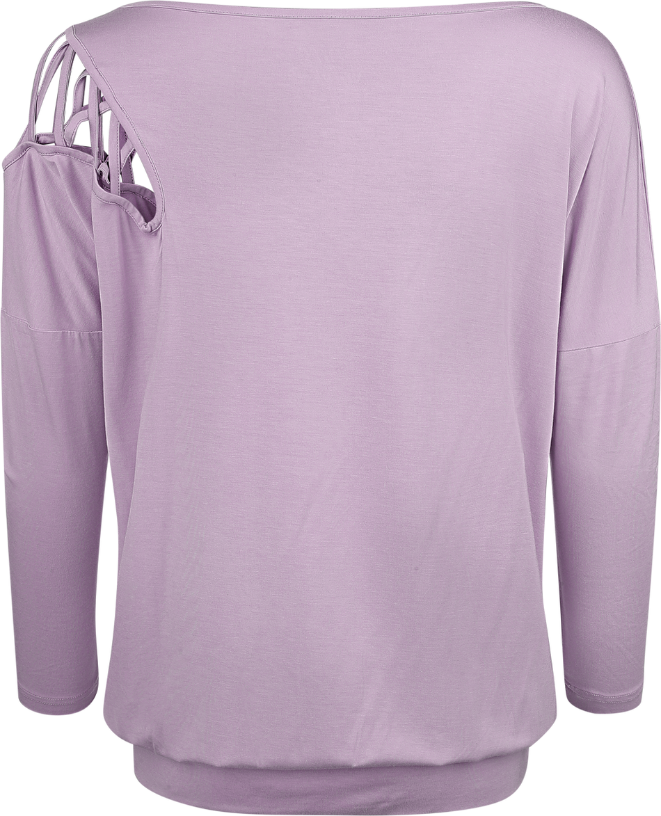 T-shirt manches longues  de Full Volume by EMP - Modern Art Heart - S à XXL - pour Femme - lilas - Full Volume by EMP - View 2