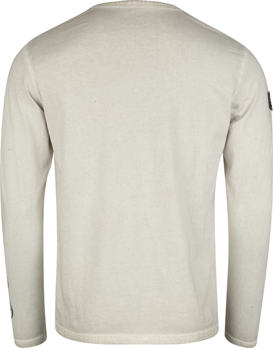 T-shirt manches longues  de Rock Rebel by EMP - Skulls & Details - M à XXL - pour Homme - gris - Rock Rebel by EMP - View 2