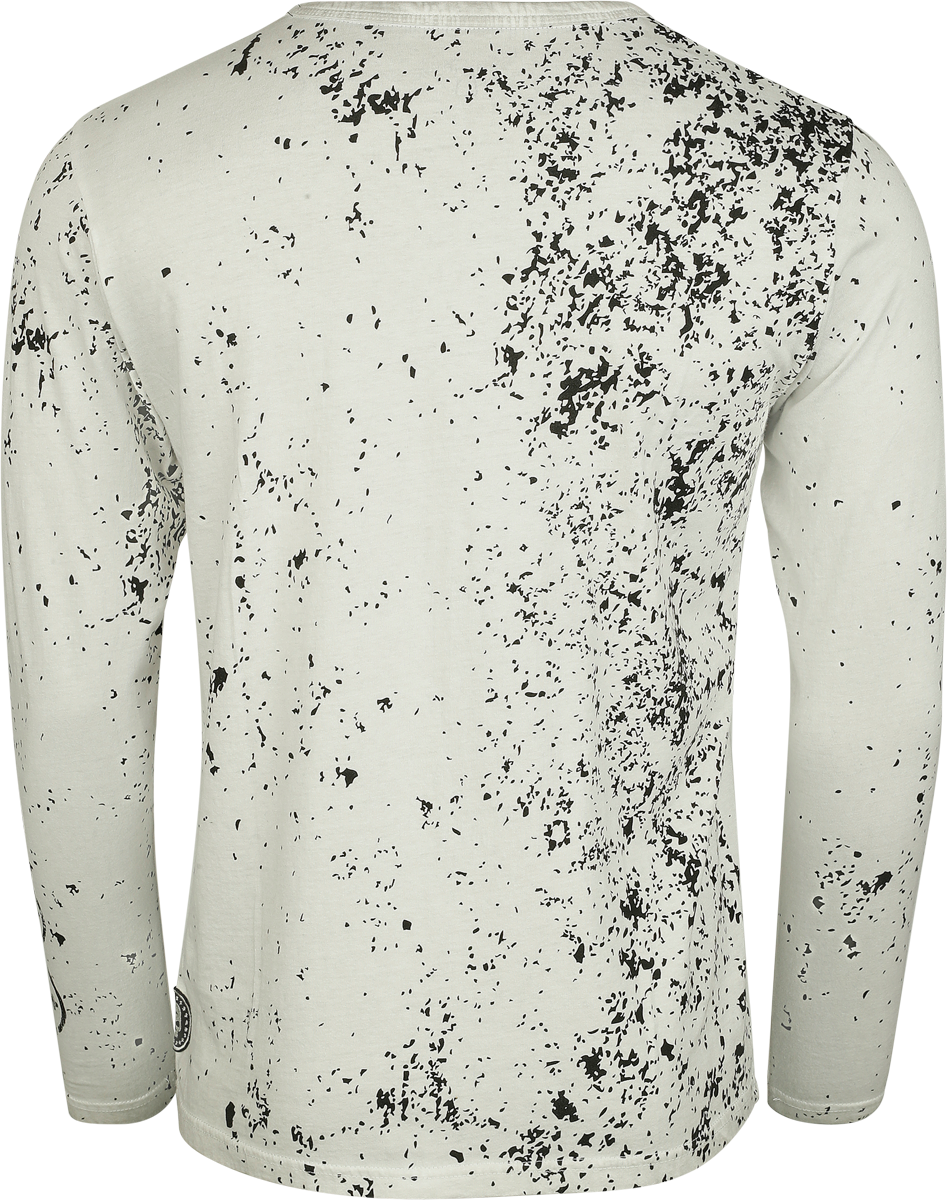 T-shirt manches longues  de Rock Rebel by EMP - Skulls & Splatter - M à XXL - pour Homme - gris - Rock Rebel by EMP - View 2
