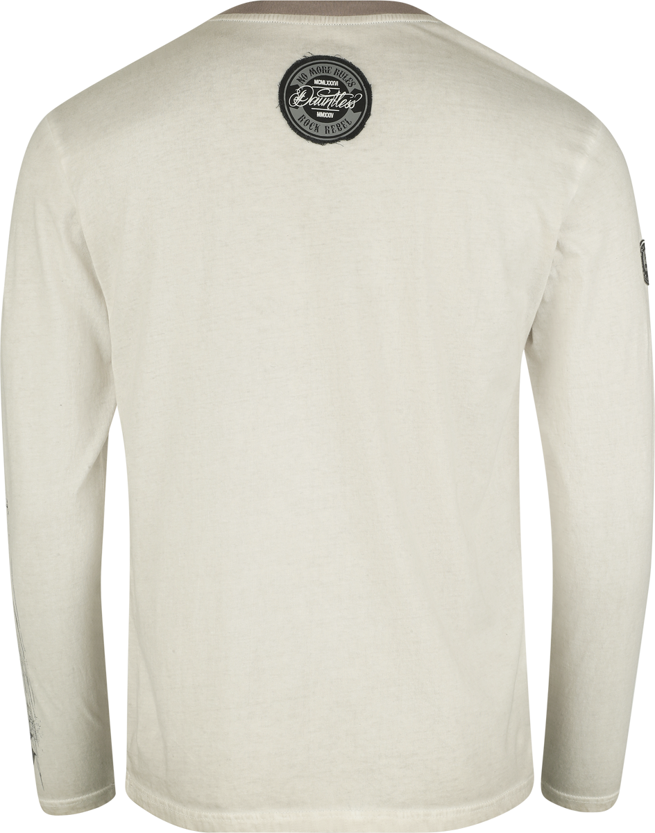 T-shirt manches longues  de Rock Rebel by EMP - Skulls & Details - M à XXL - pour Homme - gris - Rock Rebel by EMP - View 2