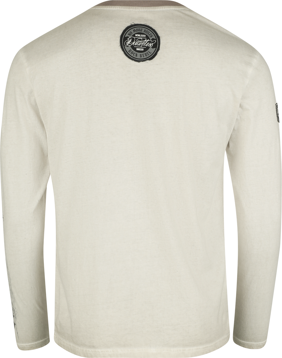 T-shirt manches longues  de Rock Rebel by EMP - Skulls & Details - M à XL - pour Homme - gris - Rock Rebel by EMP - View 2