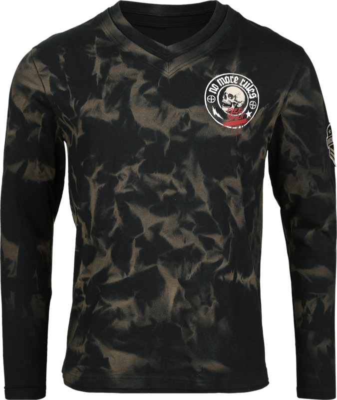 T-shirt manches longues  de Rock Rebel by EMP - Skulls & Details - M à XXL - pour Homme - noir - Rock Rebel by EMP - View 2