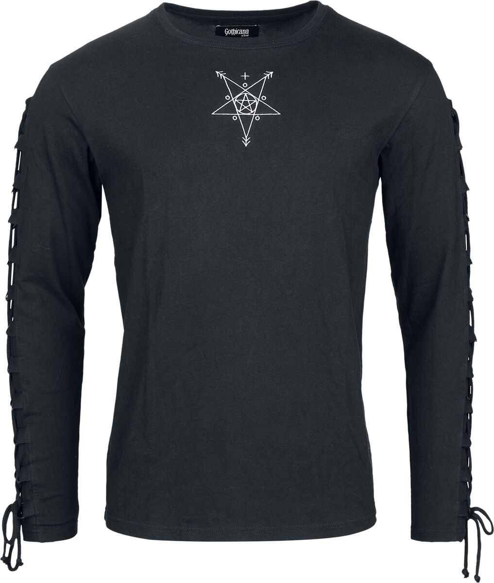 T-shirt manches longues  de Gothicana by EMP - Tempted by Alchemy - M à XXL - pour Homme - noir - Gothicana by EMP