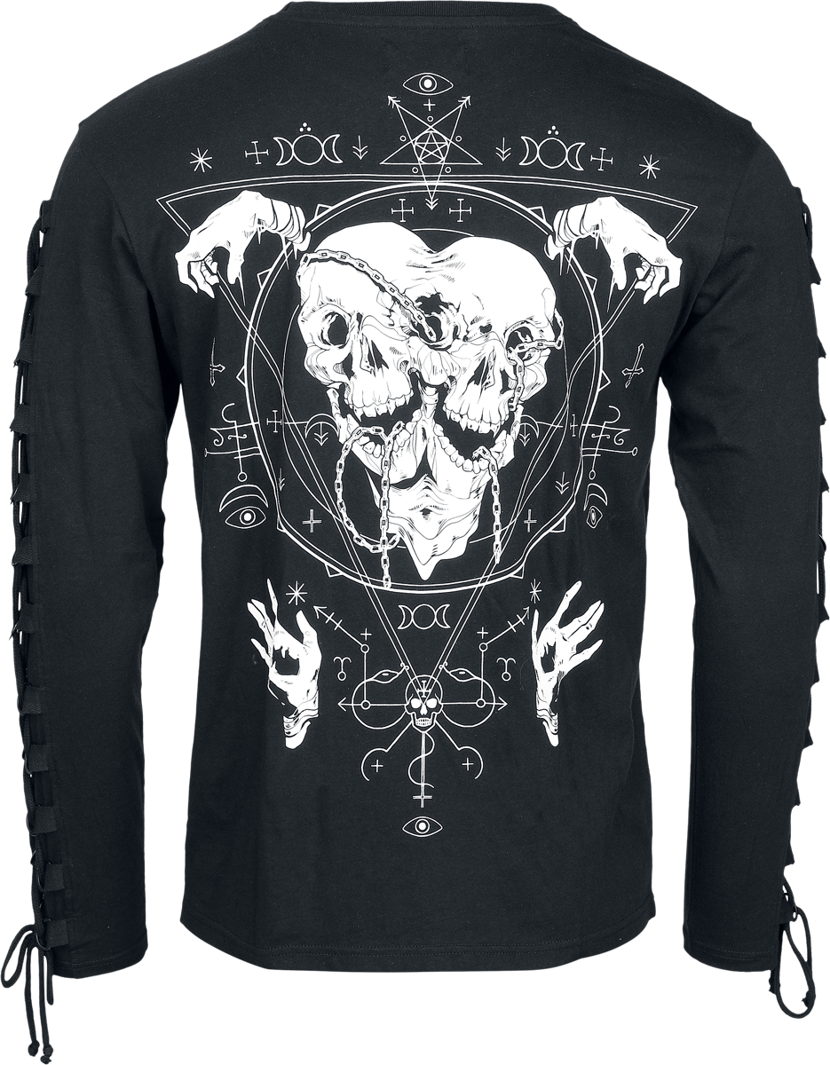 T-shirt manches longues  de Gothicana by EMP - Tempted by Alchemy - M à XXL - pour Homme - noir - Gothicana by EMP - View 2