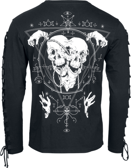 T-shirt manches longues  de Gothicana by EMP - Tempted by Alchemy - M à XXL - pour Homme - noir - Gothicana by EMP - View 2