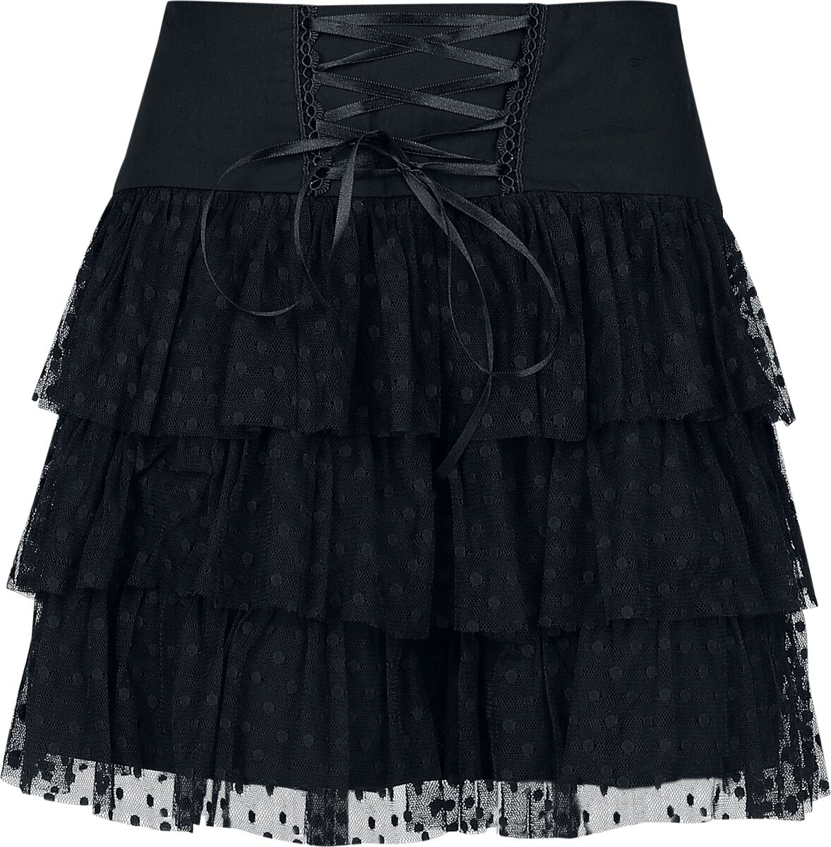 Jupe courte  de Gothicana by EMP - Vailed in Darkness - S à XXL - pour Femme - noir - Gothicana by EMP