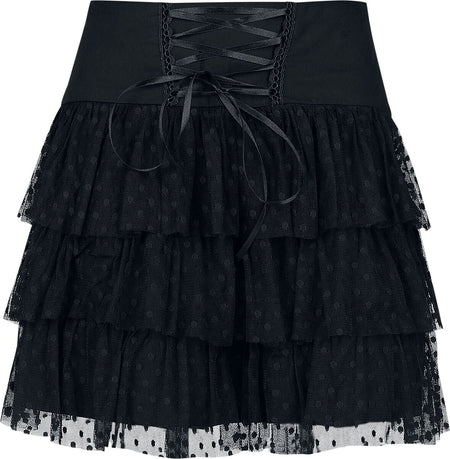 Jupe courte  de Gothicana by EMP - Vailed in Darkness - S à XXL - pour Femme - noir - Gothicana by EMP