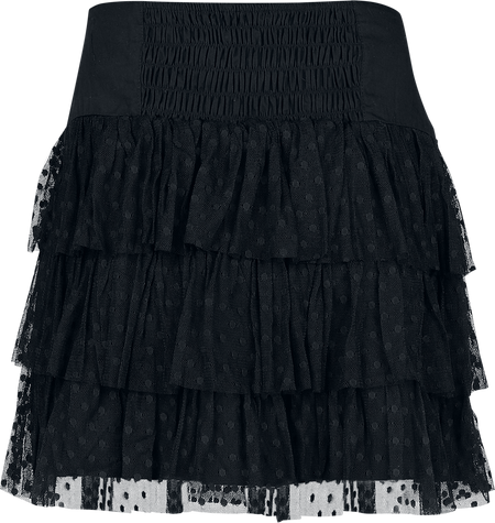 Jupe courte  de Gothicana by EMP - Vailed in Darkness - S à XXL - pour Femme - noir - Gothicana by EMP - View 2