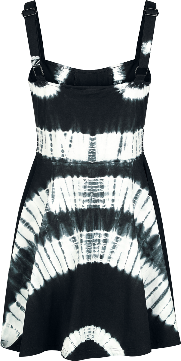 Robe mi-longue Gothic de Chemical Black - Isley - Robe - XS à XXL - pour Femme - noir/blanc - Chemical Black - View 2