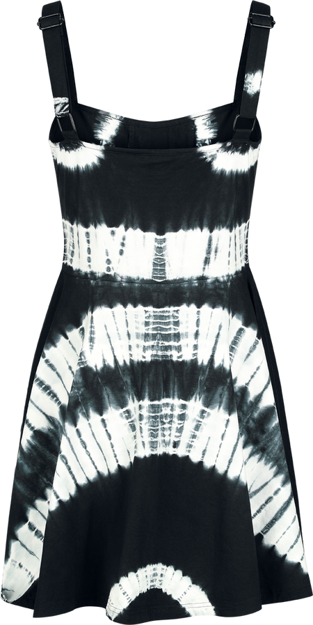 Robe mi-longue Gothic de Chemical Black - Isley - Robe - XS à XXL - pour Femme - noir/blanc - Chemical Black - View 2