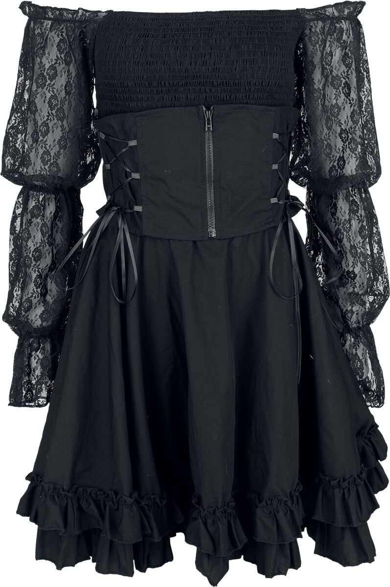 Robe courte Gothic de Poizen Industries - M à XXL - pour Femme - noir - Poizen Industries