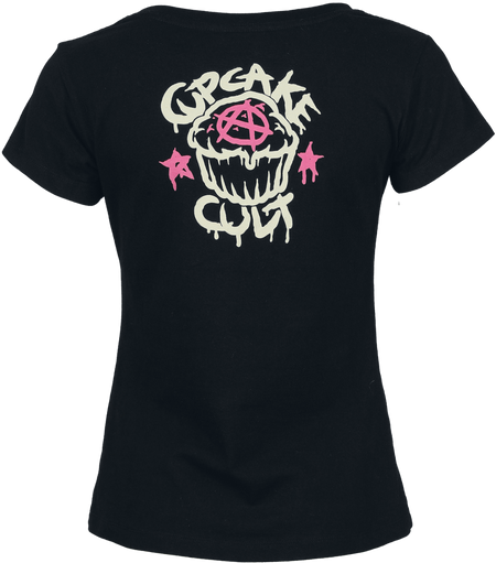 T-Shirt Manches courtes  de Cupcake Cult - Thinking Of You - T-Shirt - S à XXL - pour Femme - noir - Cupcake Cult - View 2