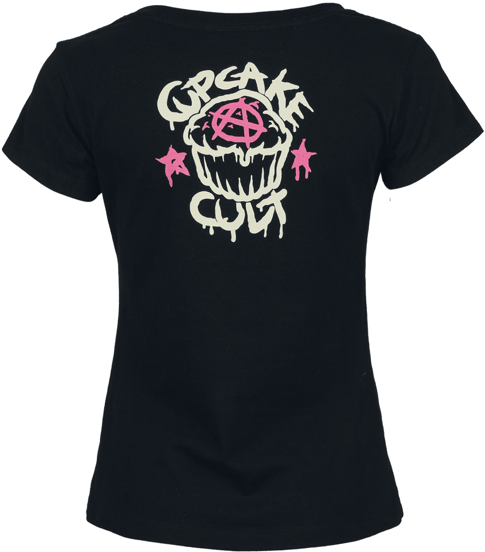 T-Shirt Manches courtes  de Cupcake Cult - Thinking Of You - T-Shirt - S à XXL - pour Femme - noir - Cupcake Cult - View 2