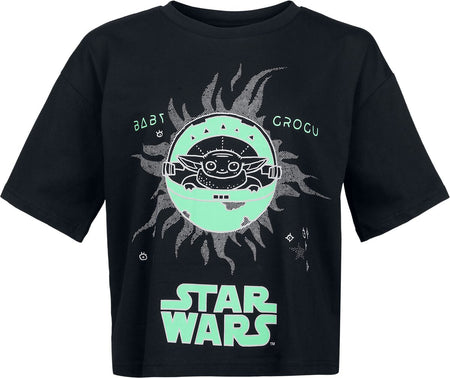 T-Shirt Oversize Disney de Star Wars - Baby Grogu - Oversize - S à XXL - pour Femme - noir - Star Wars