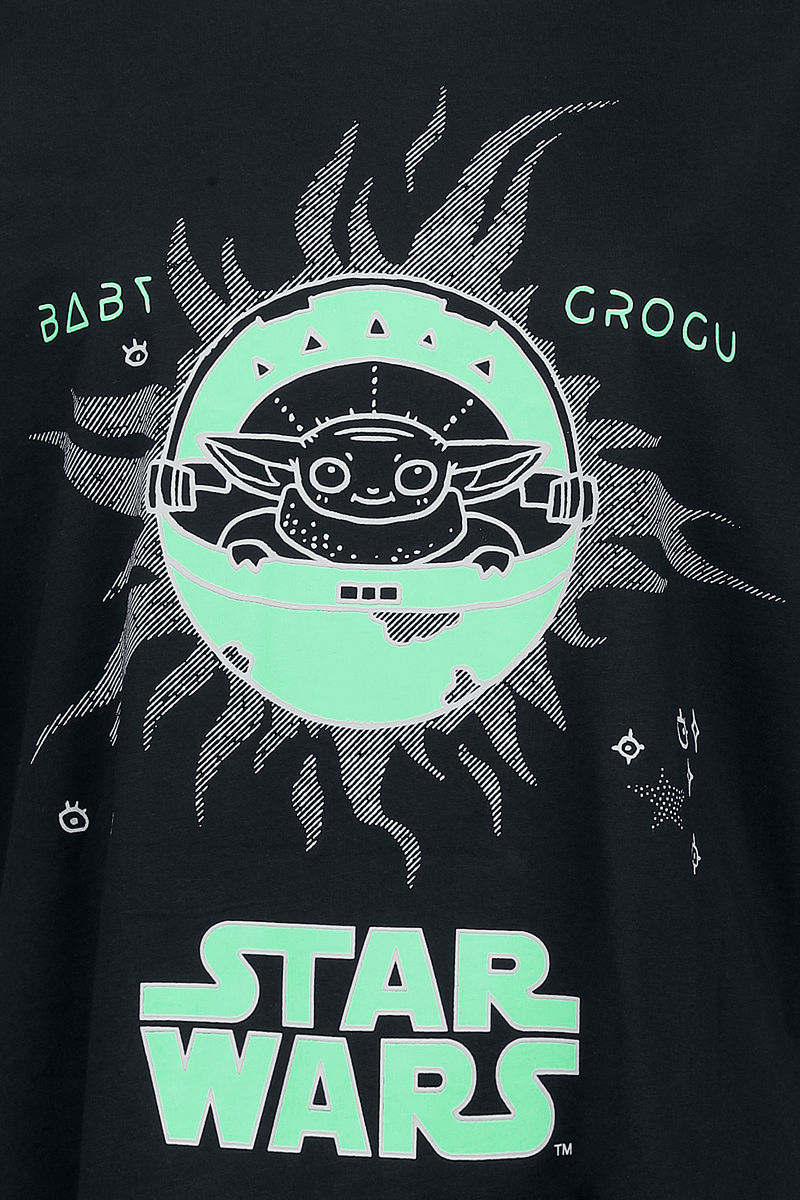 T-Shirt Oversize Disney de Star Wars - Baby Grogu - Oversize - S à XXL - pour Femme - noir - Star Wars - View 2