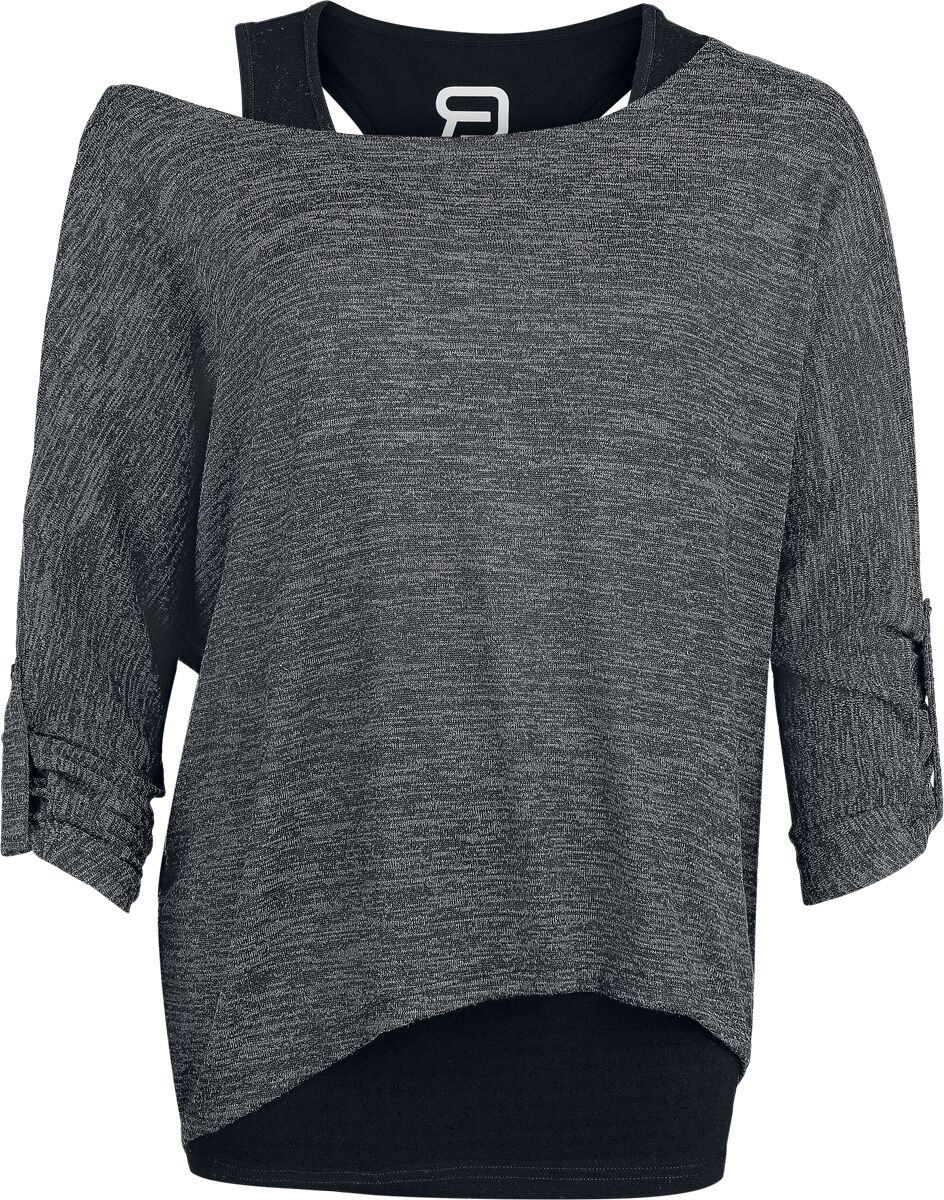 T-shirt manches longues  de RED by EMP - Cuddly Loose - S à XXL - pour Femme - noir/noir - RED by EMP