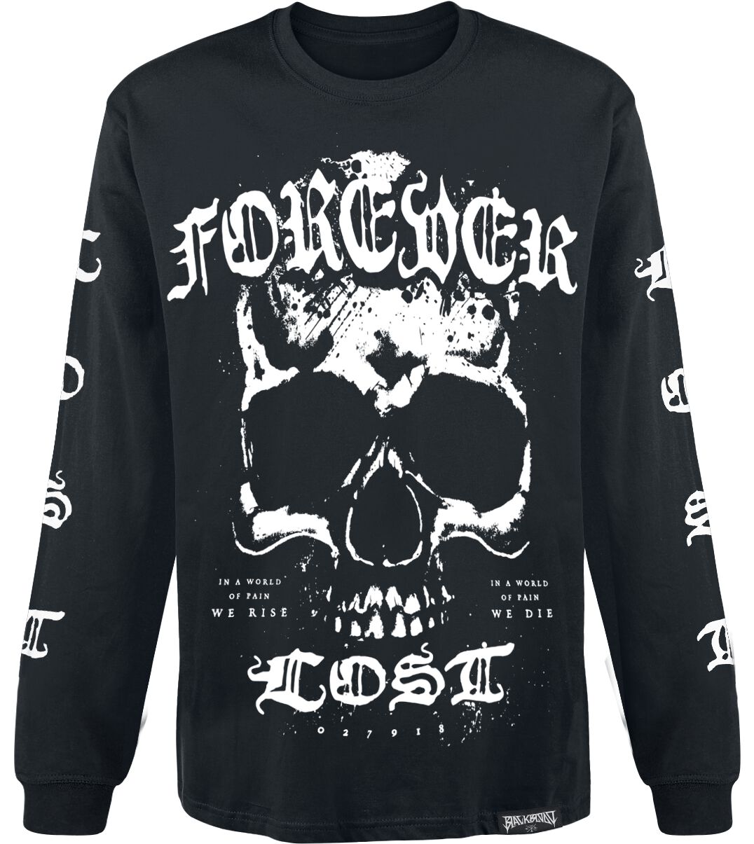 T-shirt manches longues  de Black Blood by Gothicana - Forever Lost - M à XXL - pour Homme - noir - Black Blood by Gothicana